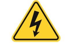 Danger high voltage sign