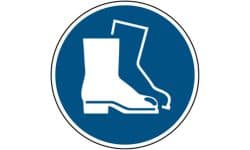 Safety footware must be worn sign