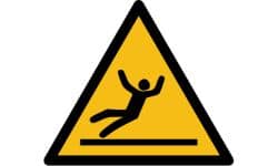 Slippery surface sign